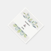 Serviette En Papier Jardin sur la Riviera Délicat verdure (Coin)