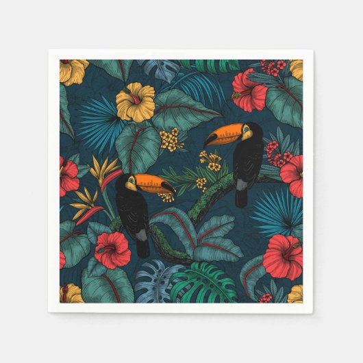 Serviette En Papier Jardin toucan 2 (Devant)