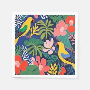 Serviette En Papier Jardin tropical Expressionnisme moderne Oeuvre d'a