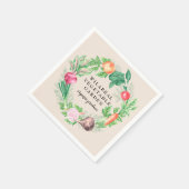 Serviette En Papier Jardin végétal Ferme biologique Monogrammes servie (Coin)