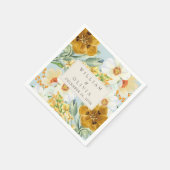 Serviette En Papier Jardin vert à la menthe fleur sauvage Printemps ma (Coin)