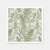 Serviette En Papier Jardin vert fleuri (Devant)
