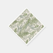Serviette En Papier Jardin vert fleuri (Coin)