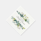 Serviette En Papier Jardin vert Papier personnalisé Napkin (Coin)