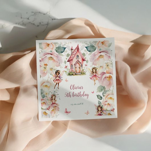 Serviette En Papier Jardin Whimsical Fairy Tea Party Filles Anniversai