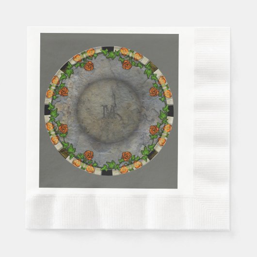 Serviette En Papier Jardins de Stoneybrook - Monogrammé (Devant)