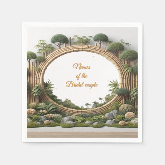 Serviette En Papier Jardins et bâtiments écologiques en Harmonie (Devant)