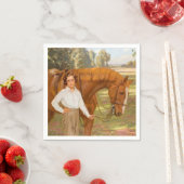 Serviette En Papier Jasmine le Cheval (par Algernon Talmage) (En situation)