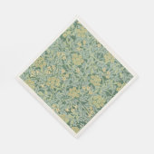 Serviette En Papier Jasmine, motif de William Morris, (Coin)