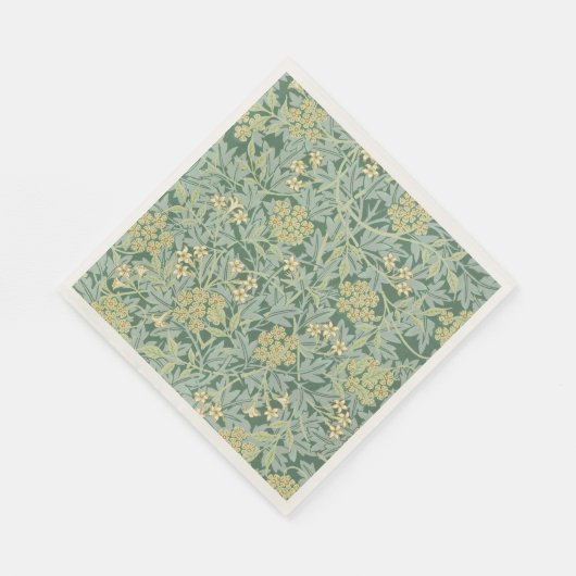 Serviette En Papier Jasmine, motif de William Morris, (Coin)
