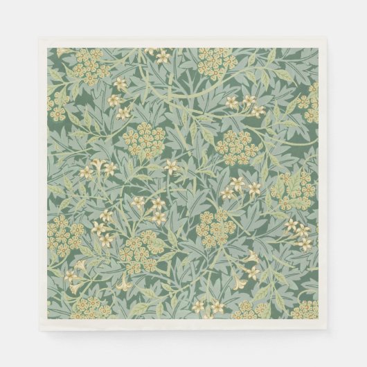 Serviette En Papier Jasmine, motif de William Morris, (Devant)