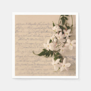 Serviette En Papier Jasmine sur l'ancien script