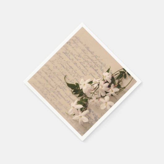 Serviette En Papier Jasmine sur l'ancien script (Coin)