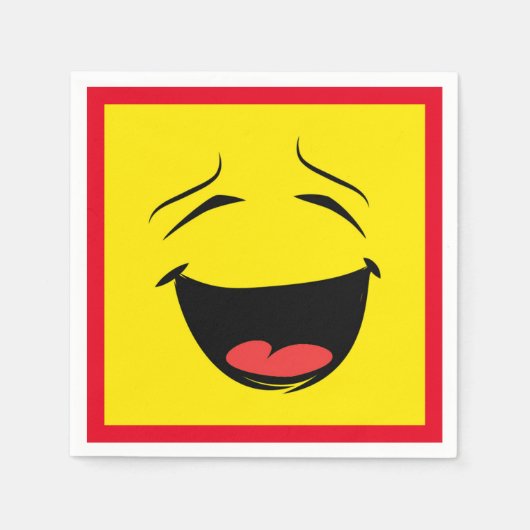 SERVIETTE EN PAPIER JAUNE (Devant)