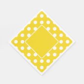 Serviette En Papier Jaune avec des pois blancs (Coin)