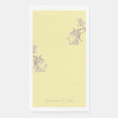 Serviette En Papier Jaune Beurré Chinoiserie (Devant)