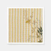 Serviette En Papier Jaune Blanc Fruit En vichy Plaid Farmhouse (Devant)
