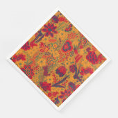 SERVIETTE EN PAPIER JAUNE BLEU BLEU FLEURS SAUVAGE TULIPS, FLORAL FEUI (Coin)