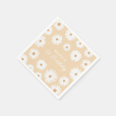 Serviette En Papier Jaune Boho Daisy fête d'anniversaire (Coin)