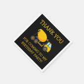 Serviette En Papier Jaune ciment noir Camion d'anniversaire pour enfan (Coin)