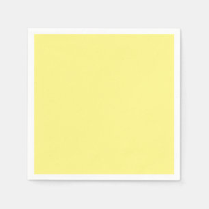 Serviette En Papier Jaune citron, couleur unie,