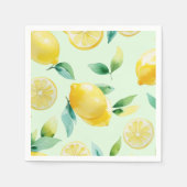 Serviette En Papier Jaune citron jaune à script de mariée (Devant)