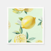 Serviette En Papier Jaune citron jaune à script de mariée (Devant)