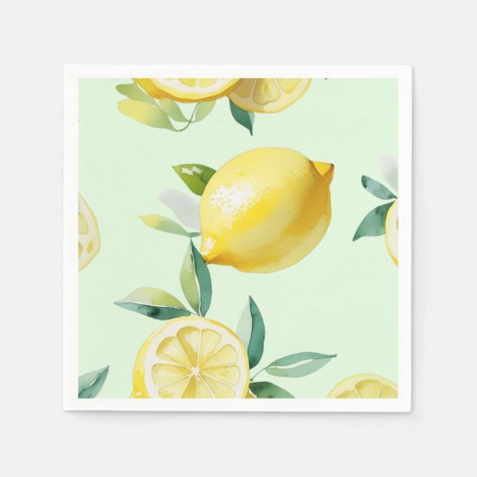 Serviette En Papier Jaune citron jaune à script de mariée (Devant)