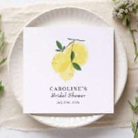 Serviette en papier jaune citron Main Squeeze