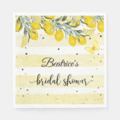 Serviette en papier jaune citron pour enterrement (Devant)