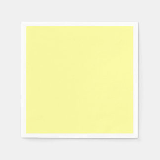 Serviette En Papier Jaune clair muet