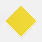 Serviette En Papier Jaune clair solide (Coin)