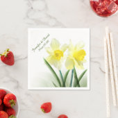 Serviette En Papier Jaune Daffodiques de printemps sur mesure serviett (En situation)