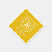 Serviette En Papier Jaune diamant anniversaire 20 ans amour serviettes (Coin)