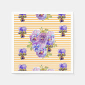 Serviette En Papier Jaune Dot Shabby Chic Serviette fleurie Serviette (Devant)