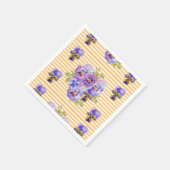 Serviette En Papier Jaune Dot Shabby Chic Serviette fleurie Serviette (Coin)