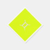 Serviette En Papier jaune fluorescent -Gemini (Coin)