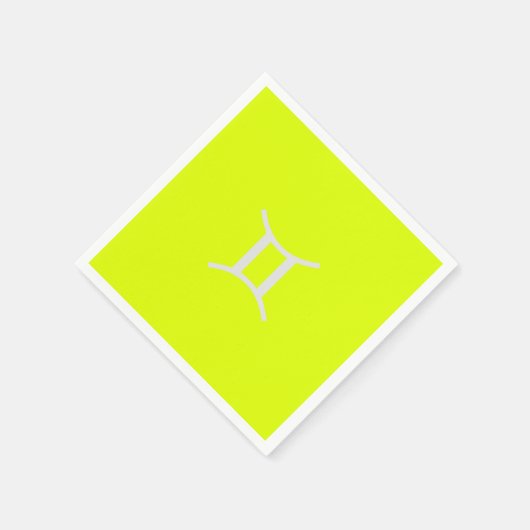 Serviette En Papier jaune fluorescent -Gemini (Coin)
