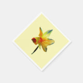 Serviette En Papier Jaune jonquille fleurie art maison (Coin)