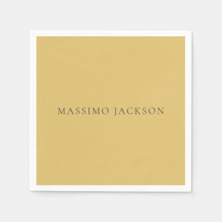 Serviette En Papier Jaune laiton Minimaliste Moderne esthétique