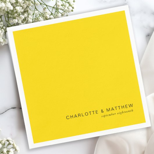 Serviette En Papier Jaune néon moderne