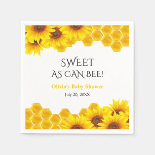 Serviette En Papier Jaune nid d'abeille doux comme peut Abeille Baby S