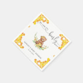Serviette En Papier Jaune on peut attendre baby shower serviettes (Coin)