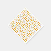 Serviette En Papier Jaune pois fête d'anniversaire (Coin)