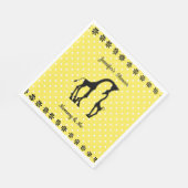 Serviette En Papier Jaune Polka Dot Giraffe Baby shower serviettes (Coin)