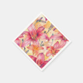 Serviette En Papier Jaune rose (Coin)