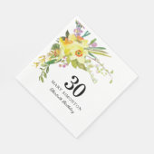Serviette En Papier Jaune rustique jonquille 30e anniversaire (Coin)