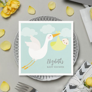 Serviette En Papier Jaune Stork Bundle Genre Baby shower neutre