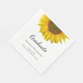 Serviette En Papier Jaune Sunflower Graduation Party Classe de 2025 (Coin)