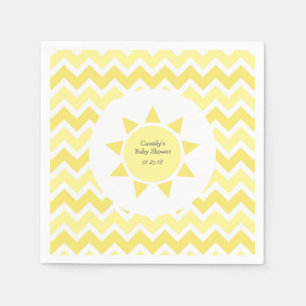Serviette En Papier Jaune Vous êtes ma fête à thème soleil